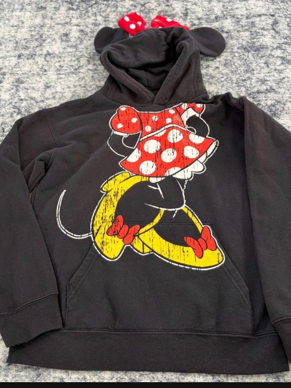 Black Minnie Mouse Hoodie with ears - Kids